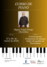 Cartel de curso de Miguel Ángel Ortega Chavaldas del CPM Pablo Sorozábal de Puertollano 2025
